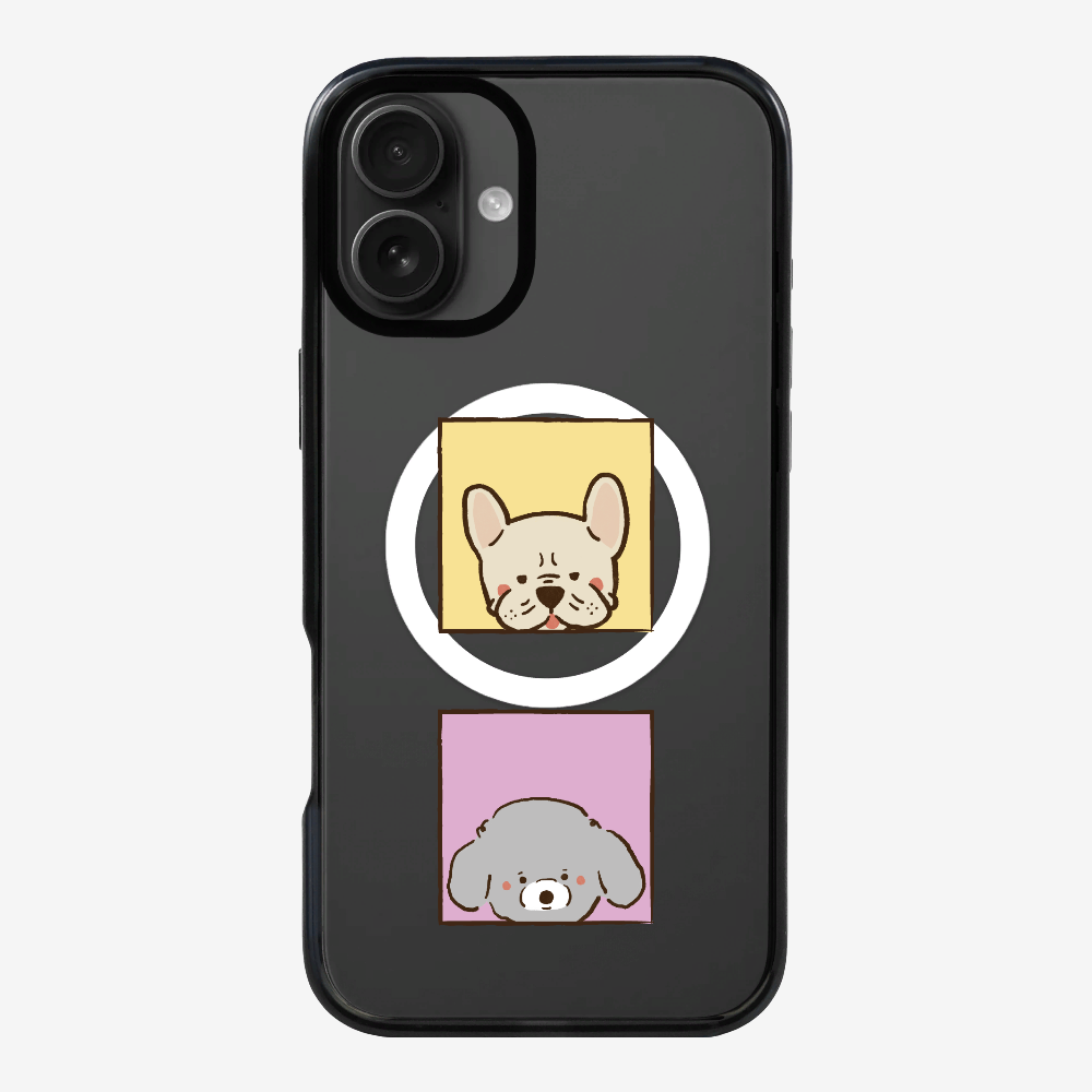 Bulldog and Poodle Phone Case