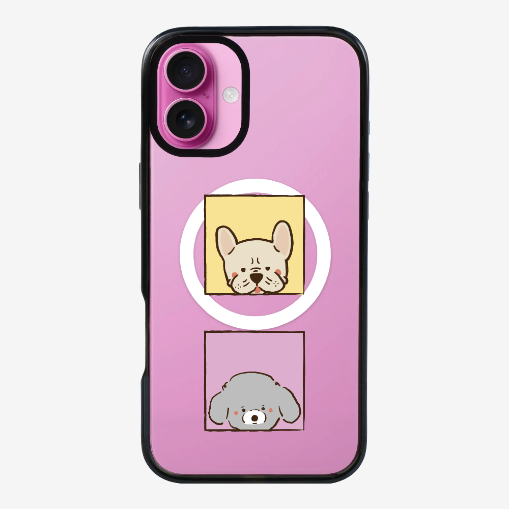 Bulldog and Poodle Phone Case