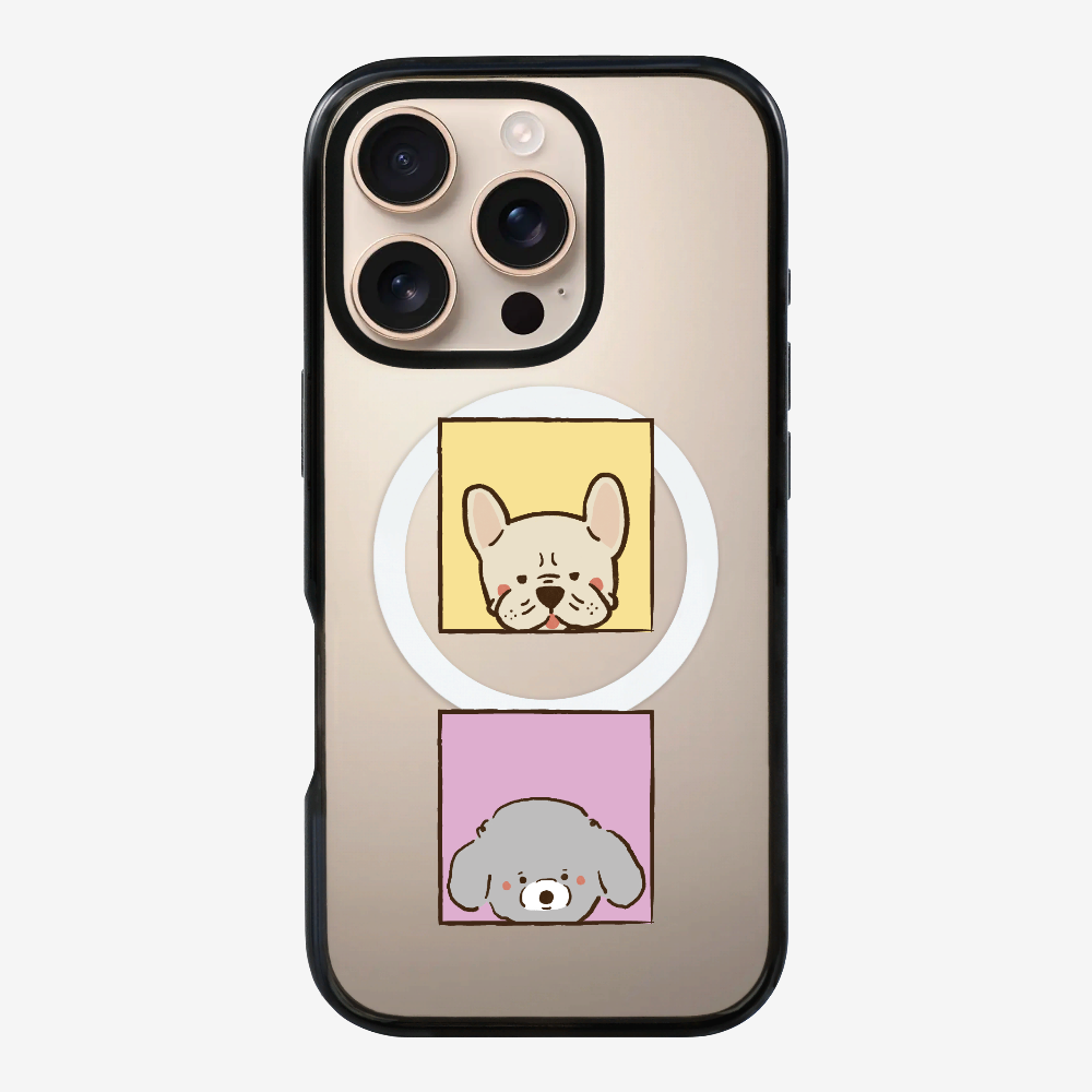 Bulldog and Poodle Phone Case