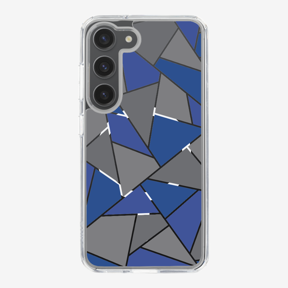 Blue & Grey Polygon Phone Case