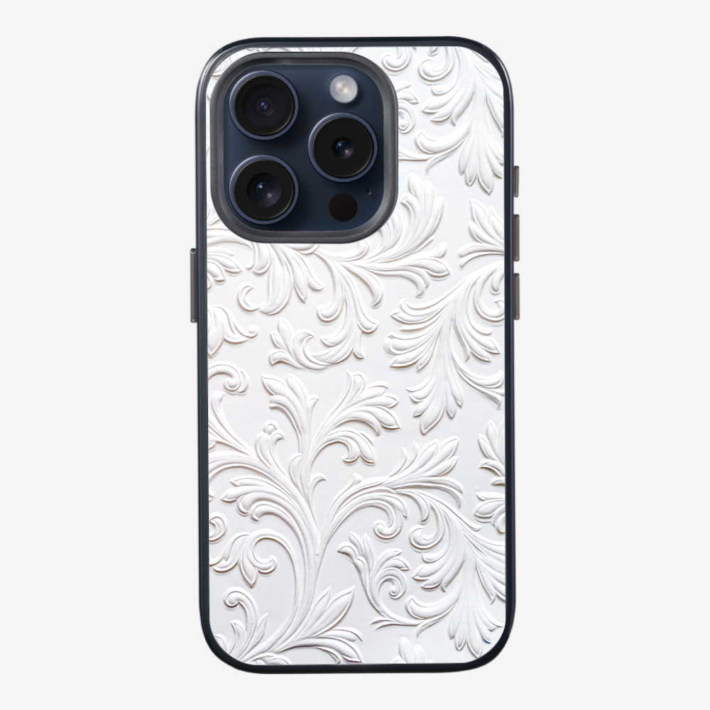 White Floral Pattern Phone Case
