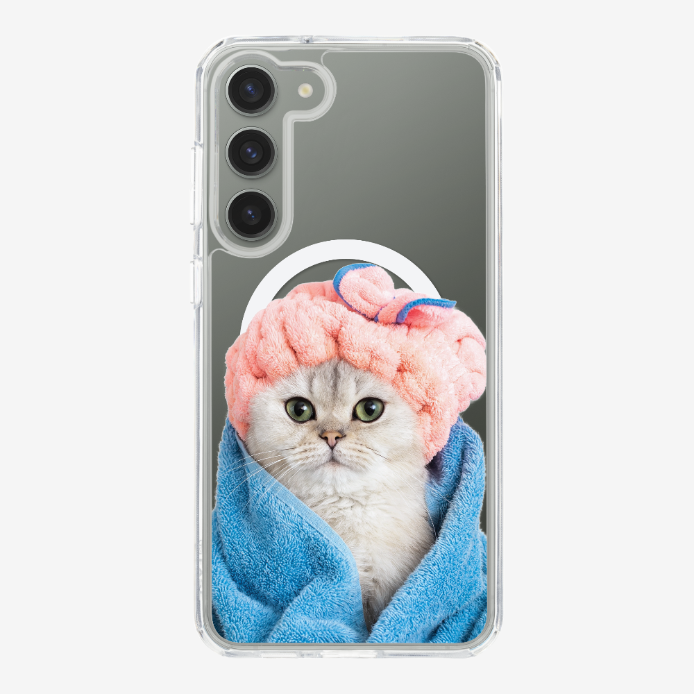 Cute White Kitten (Transparent) Phone Case