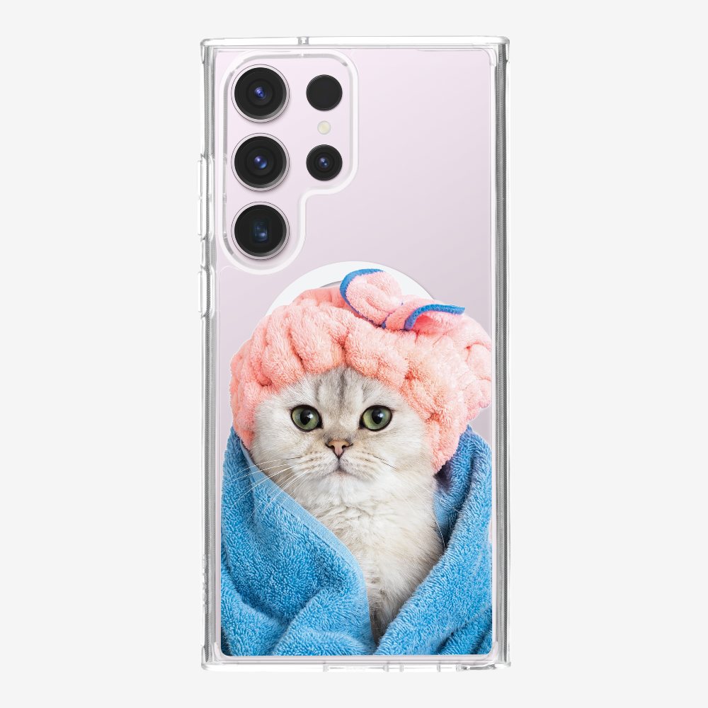 Cute White Kitten (Transparent) Phone Case