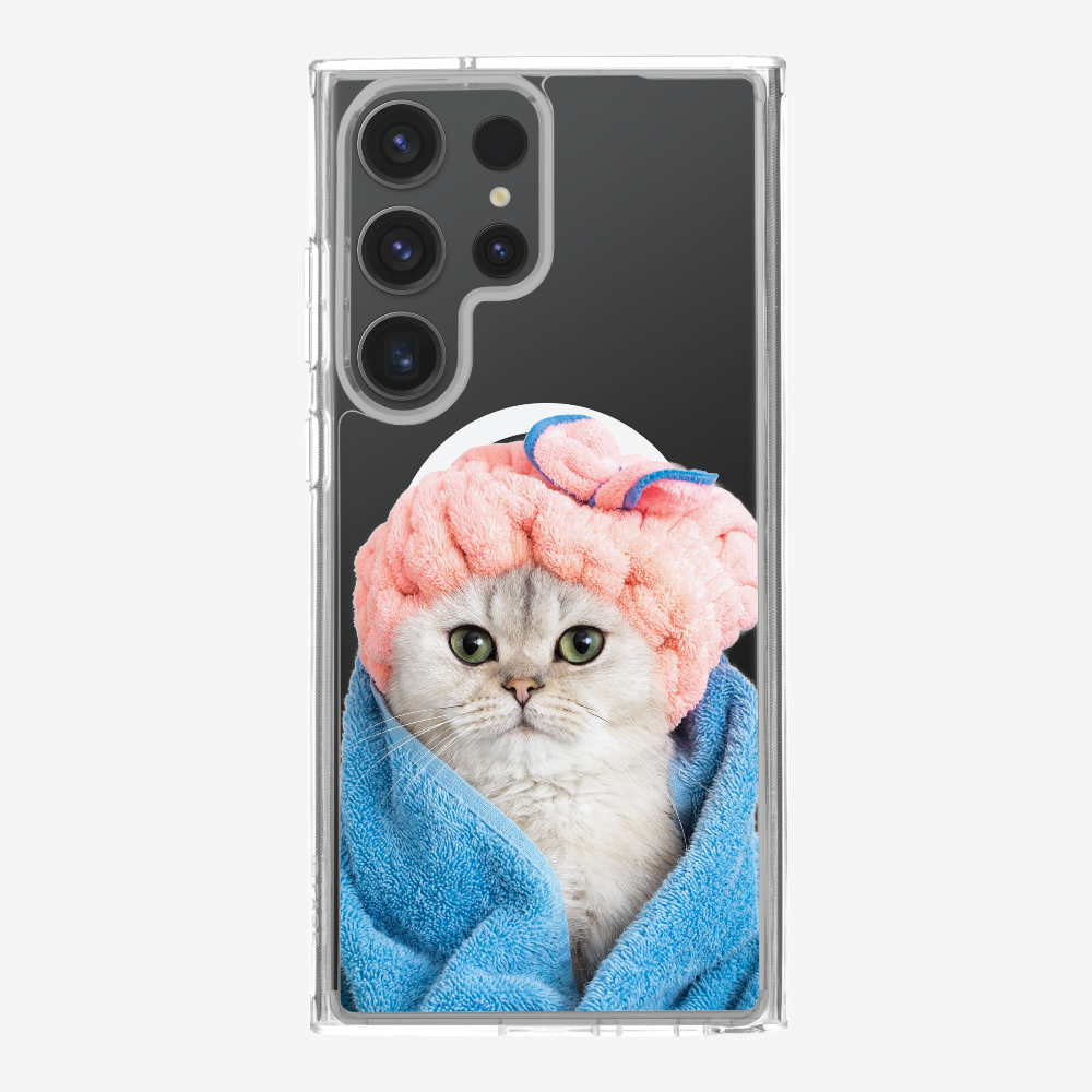 Cute White Kitten (Transparent) Phone Case