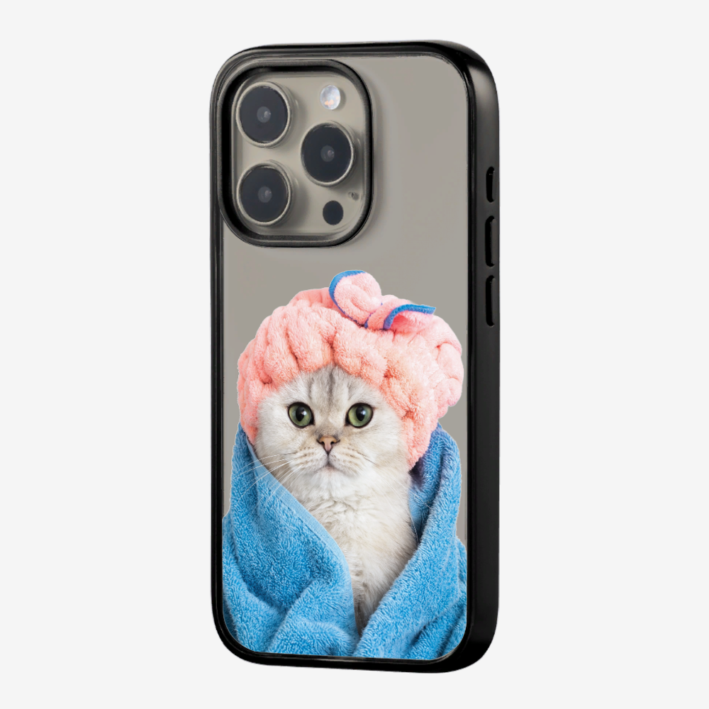 Cute White Kitten (Transparent) Phone Case