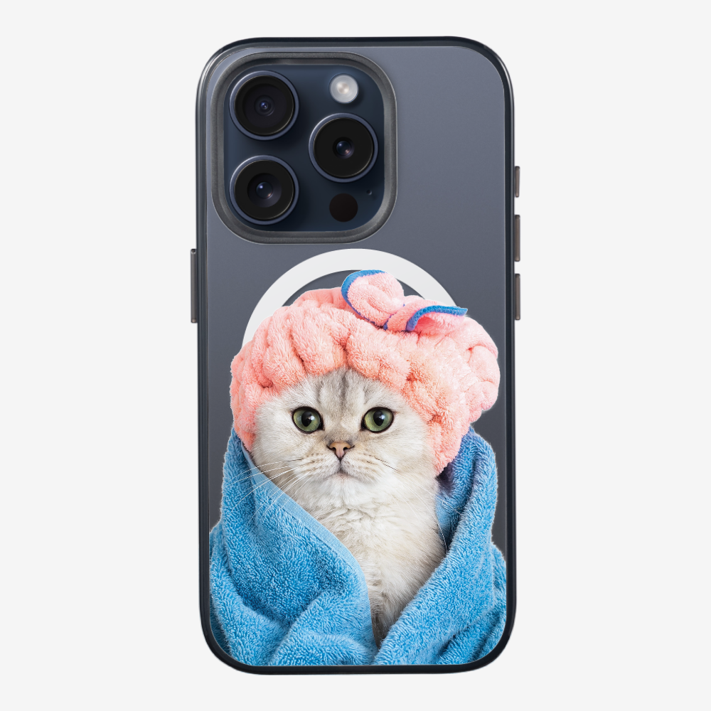 Cute White Kitten (Transparent) Phone Case