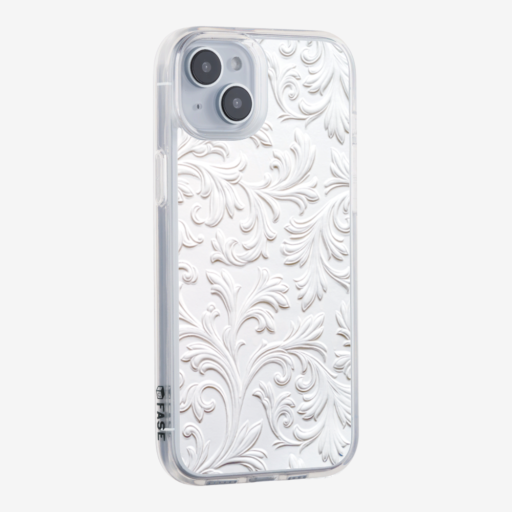 White Floral Pattern Phone Case