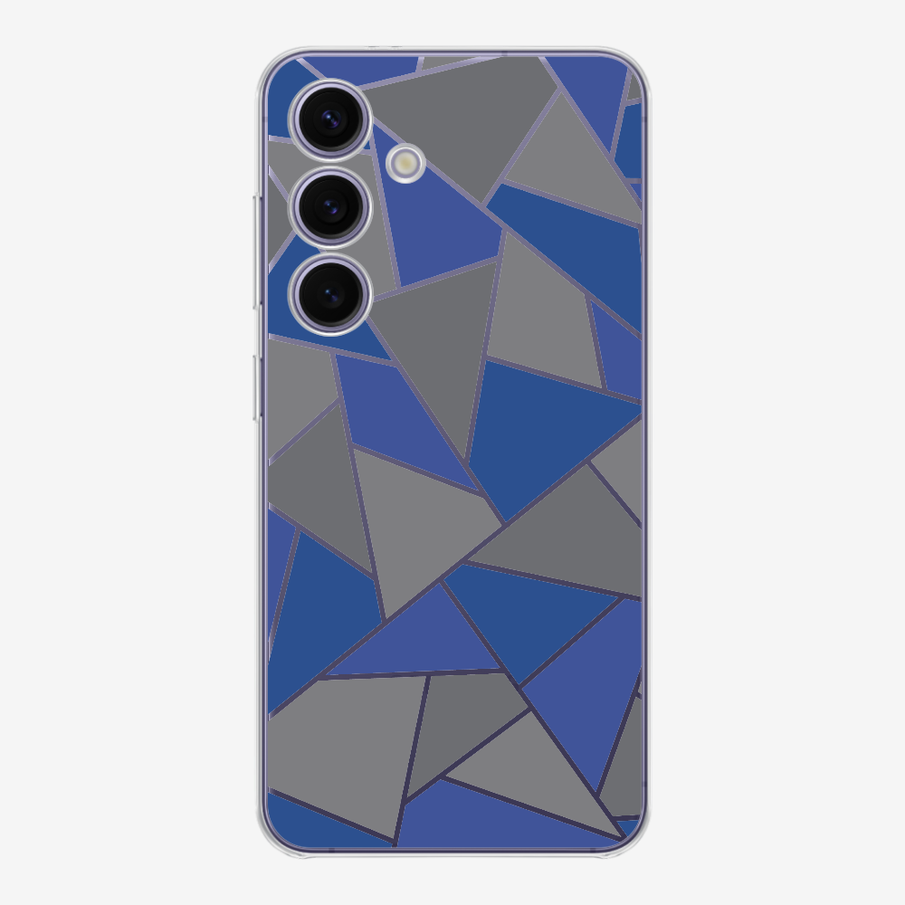 Blue & Grey Polygon Phone Case
