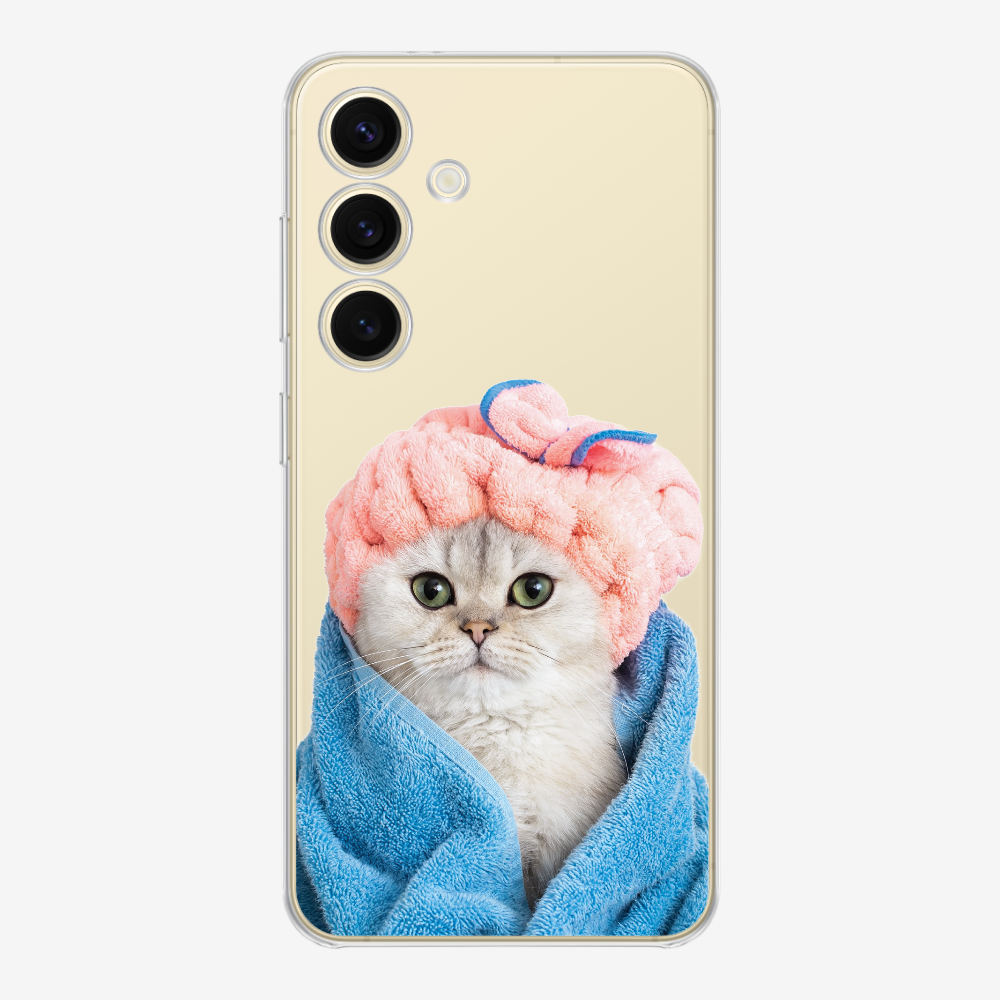 Cute White Kitten (Transparent) Phone Case