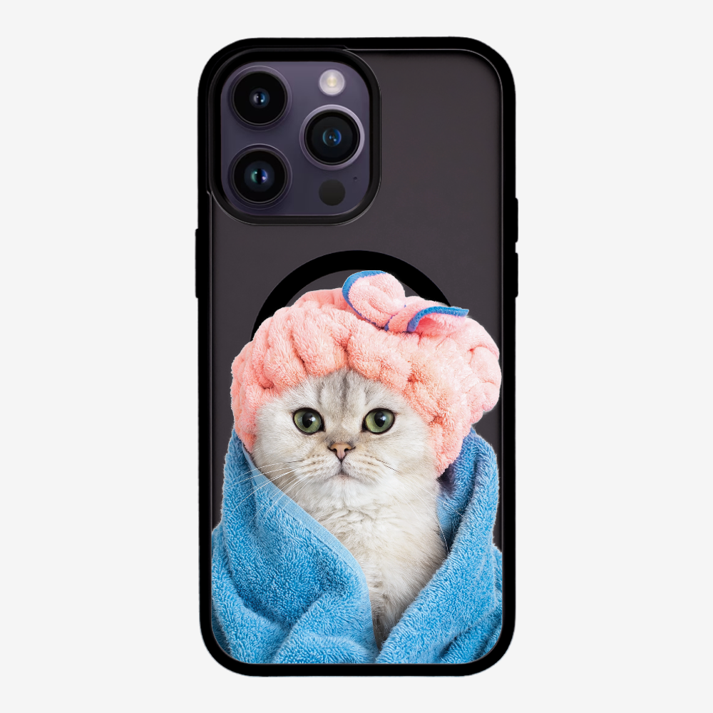 Cute White Kitten (Transparent) Phone Case