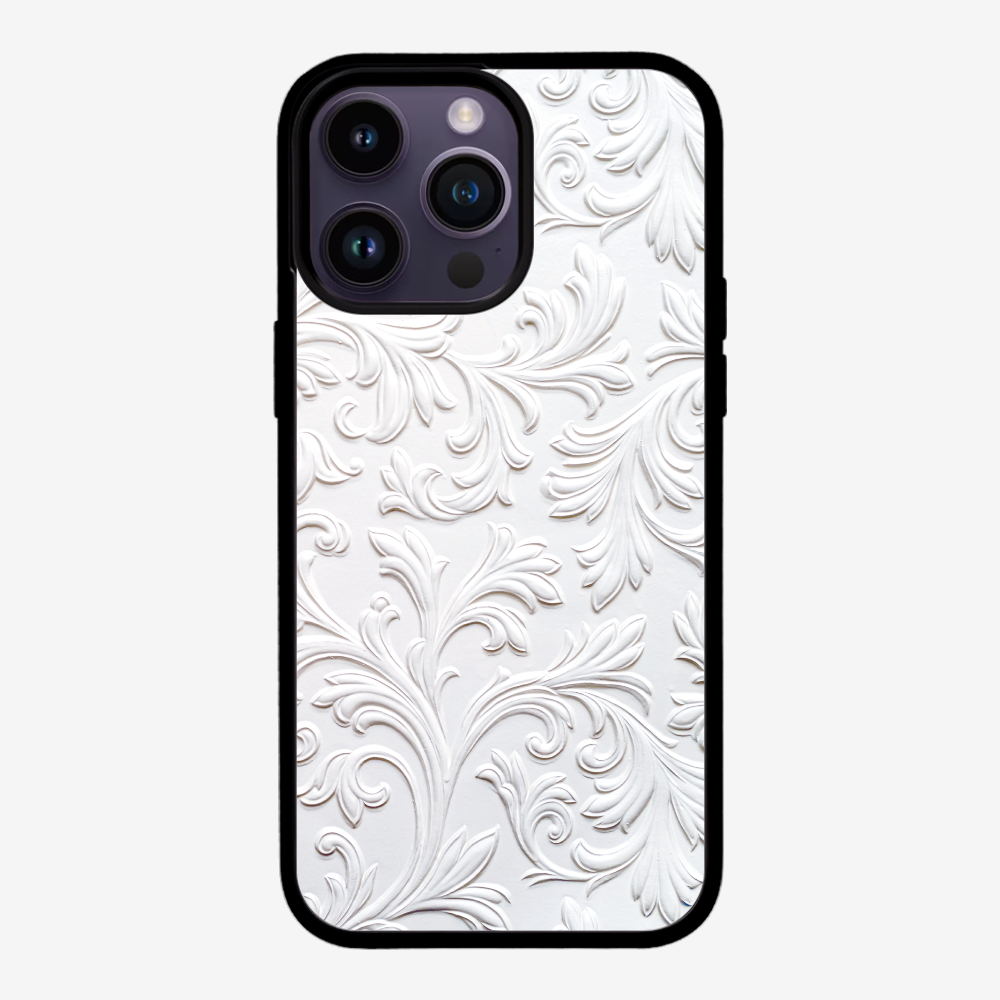 White Floral Pattern Phone Case