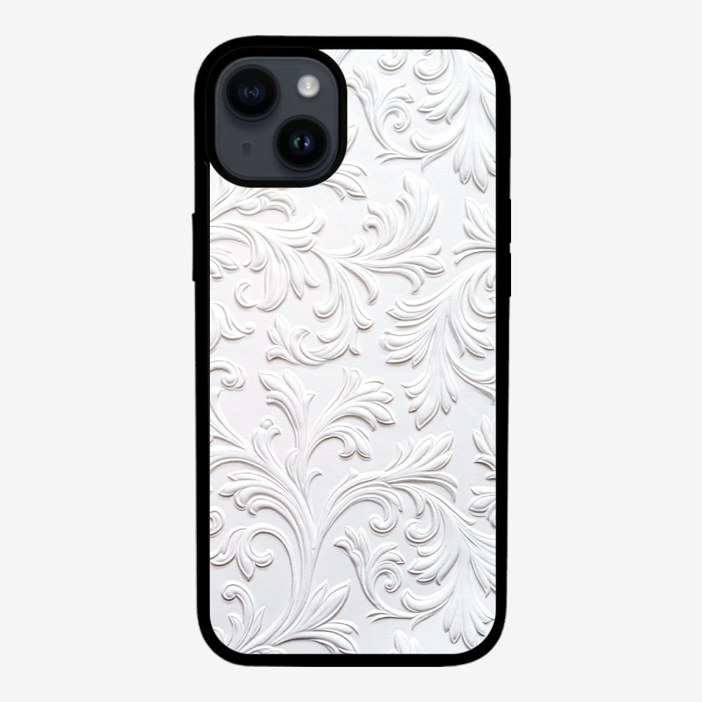 White Floral Pattern Phone Case