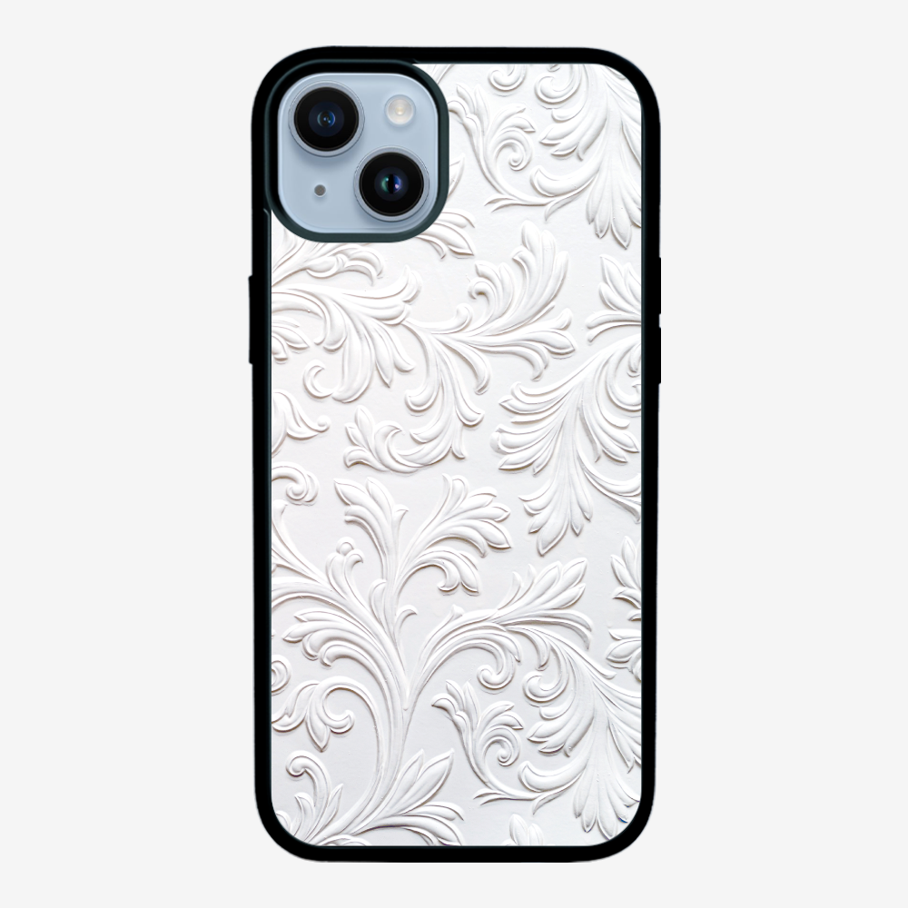 White Floral Pattern Phone Case