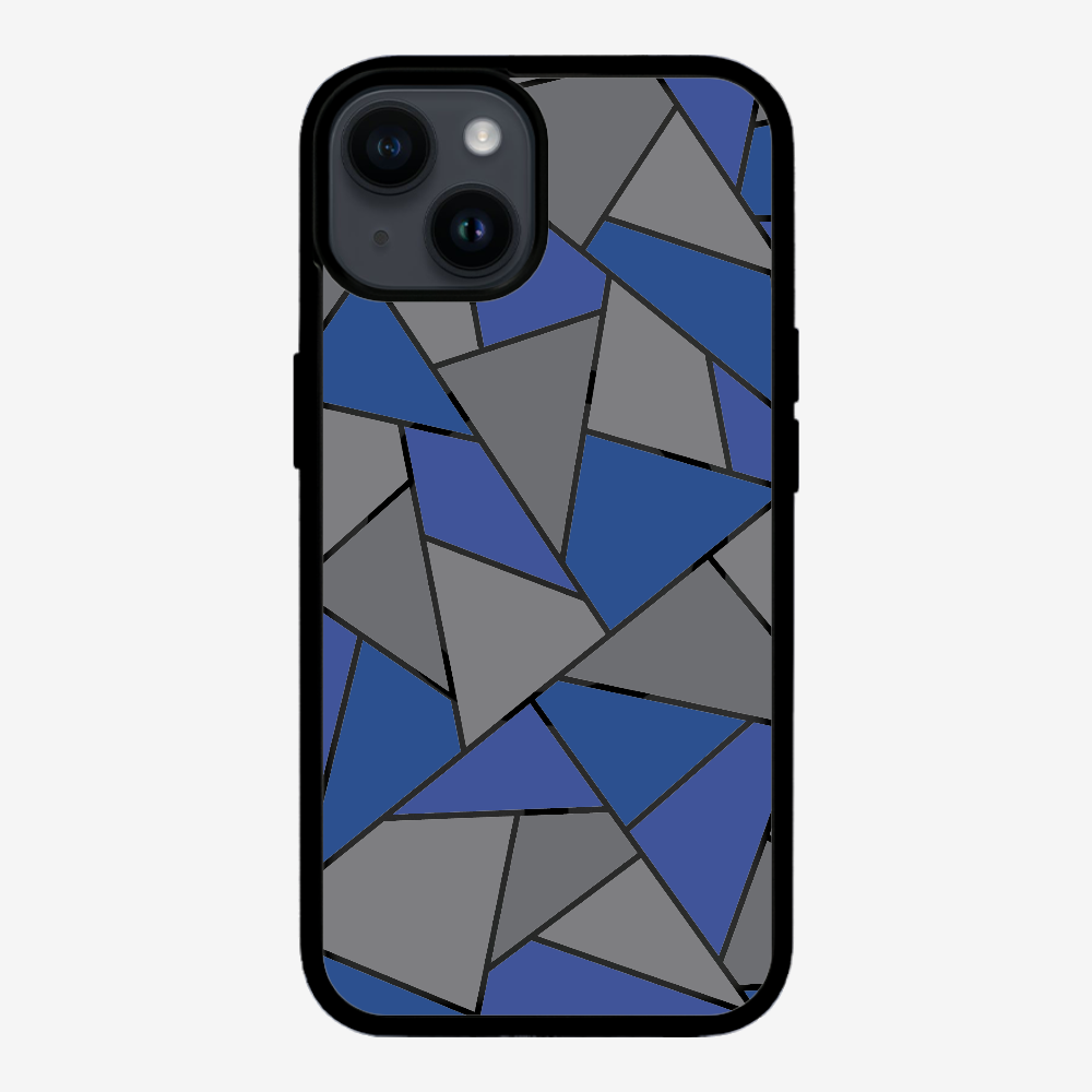 Blue & Grey Polygon Phone Case