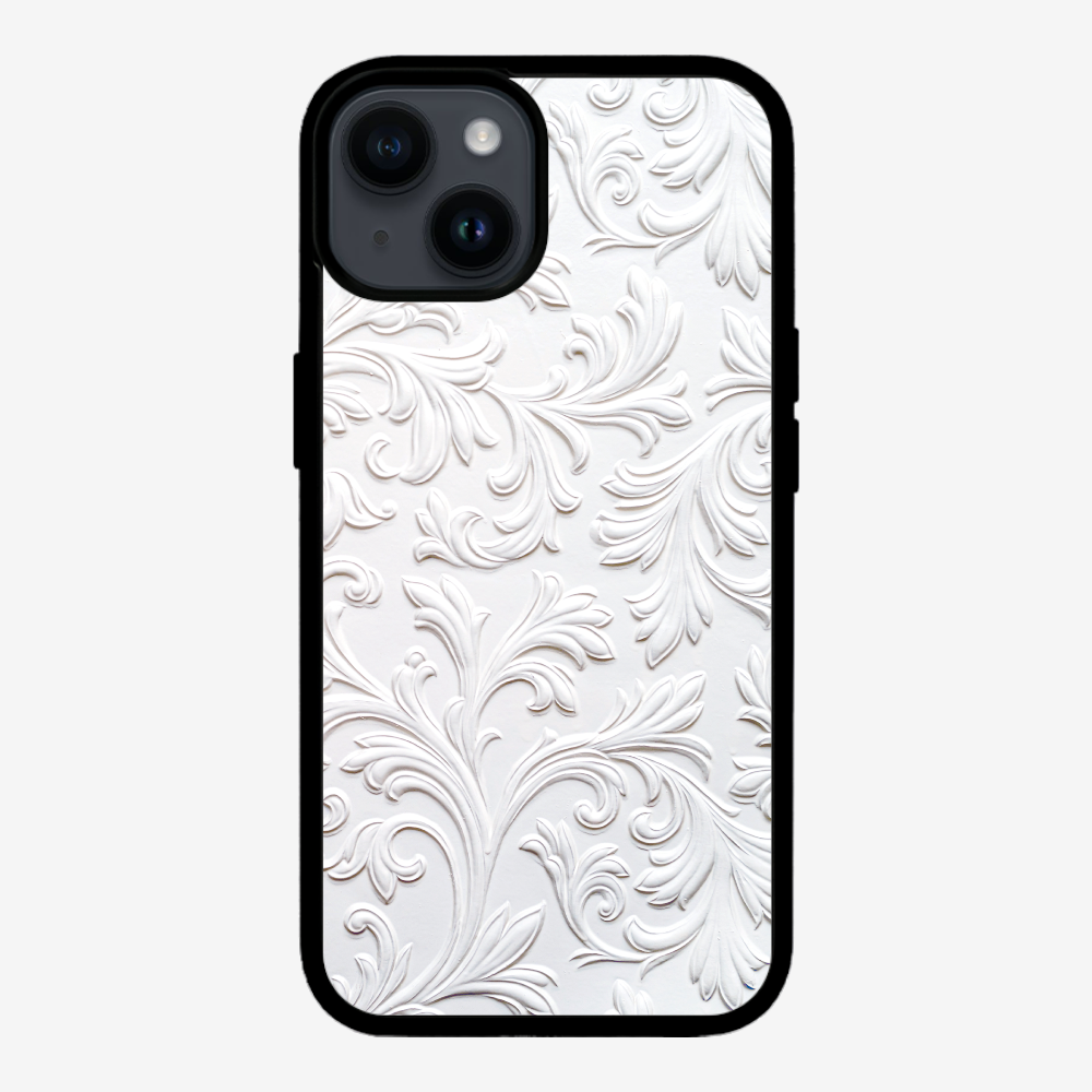 White Floral Pattern Phone Case