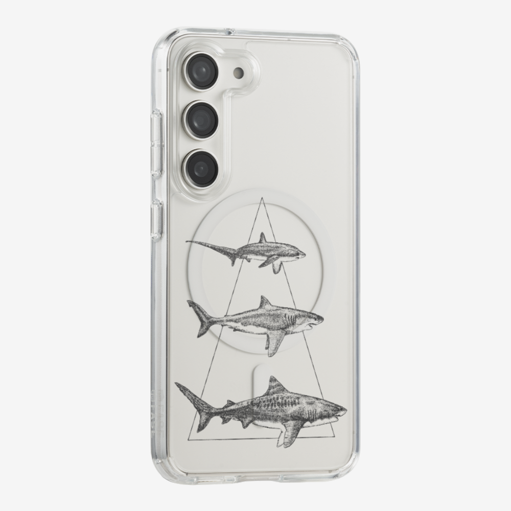 Illustration of Sharks Phone Case
