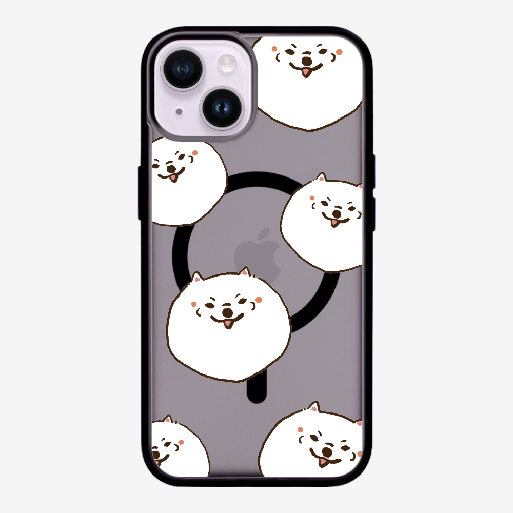 White Pomeranian Wonderland Phone Case