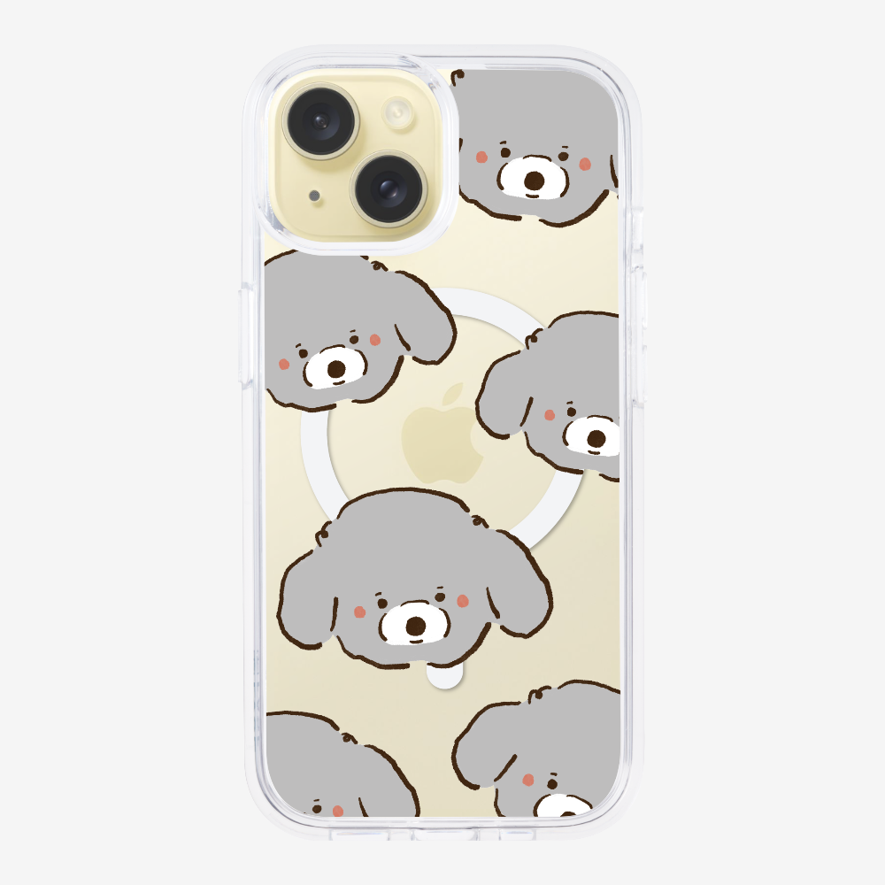 Grey Poodle Wonderland Phone Case