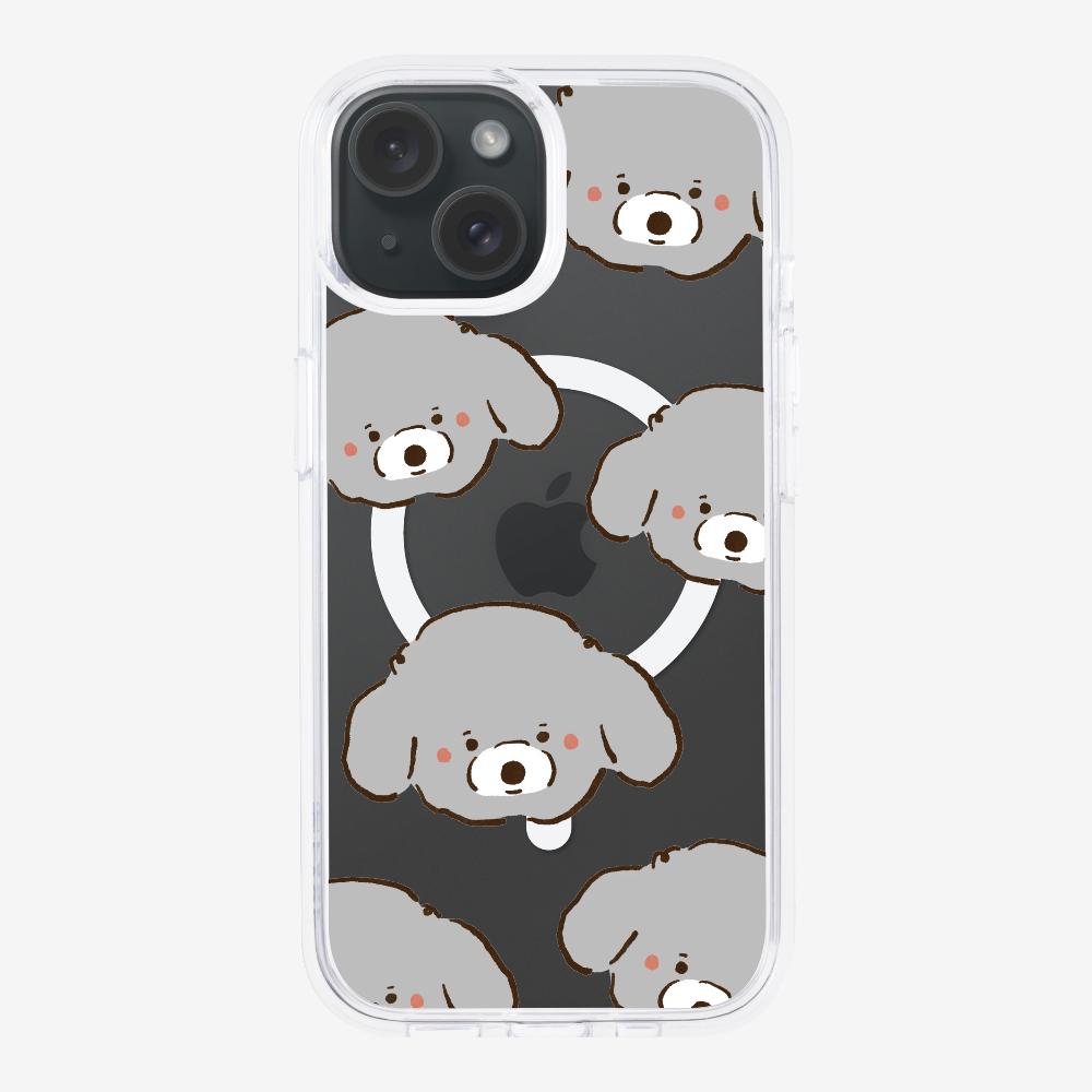 Grey Poodle Wonderland Phone Case