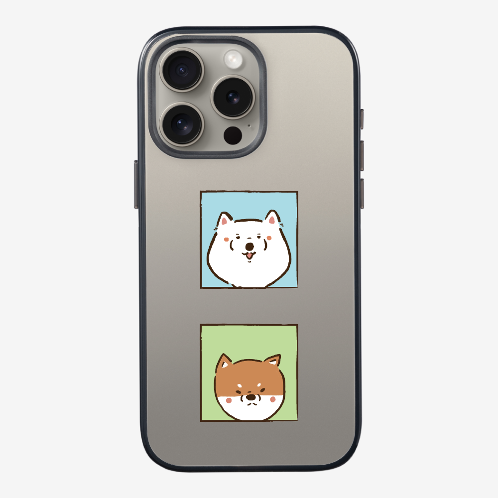 Samoyed and Shiba Inu Phone Case