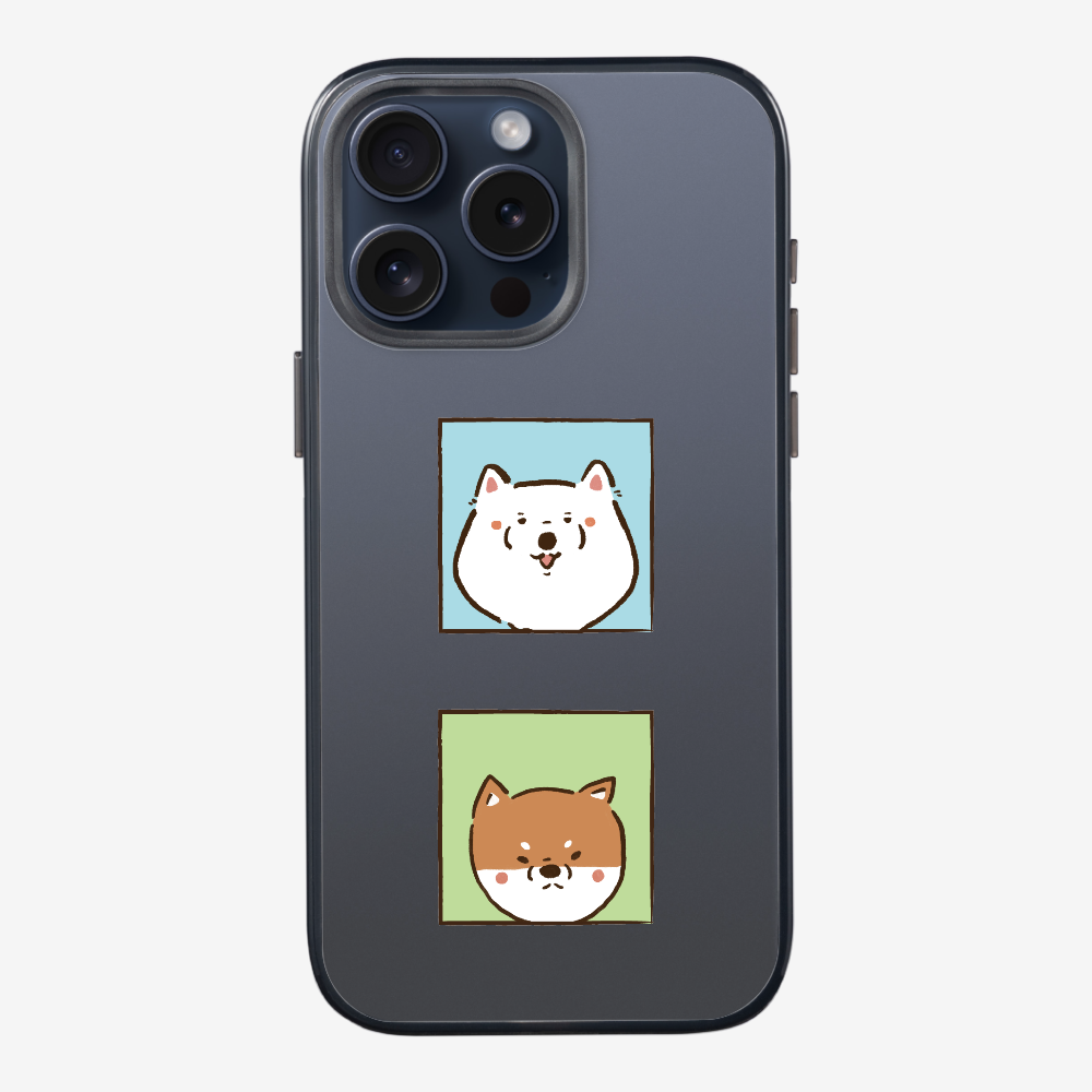 Samoyed and Shiba Inu Phone Case