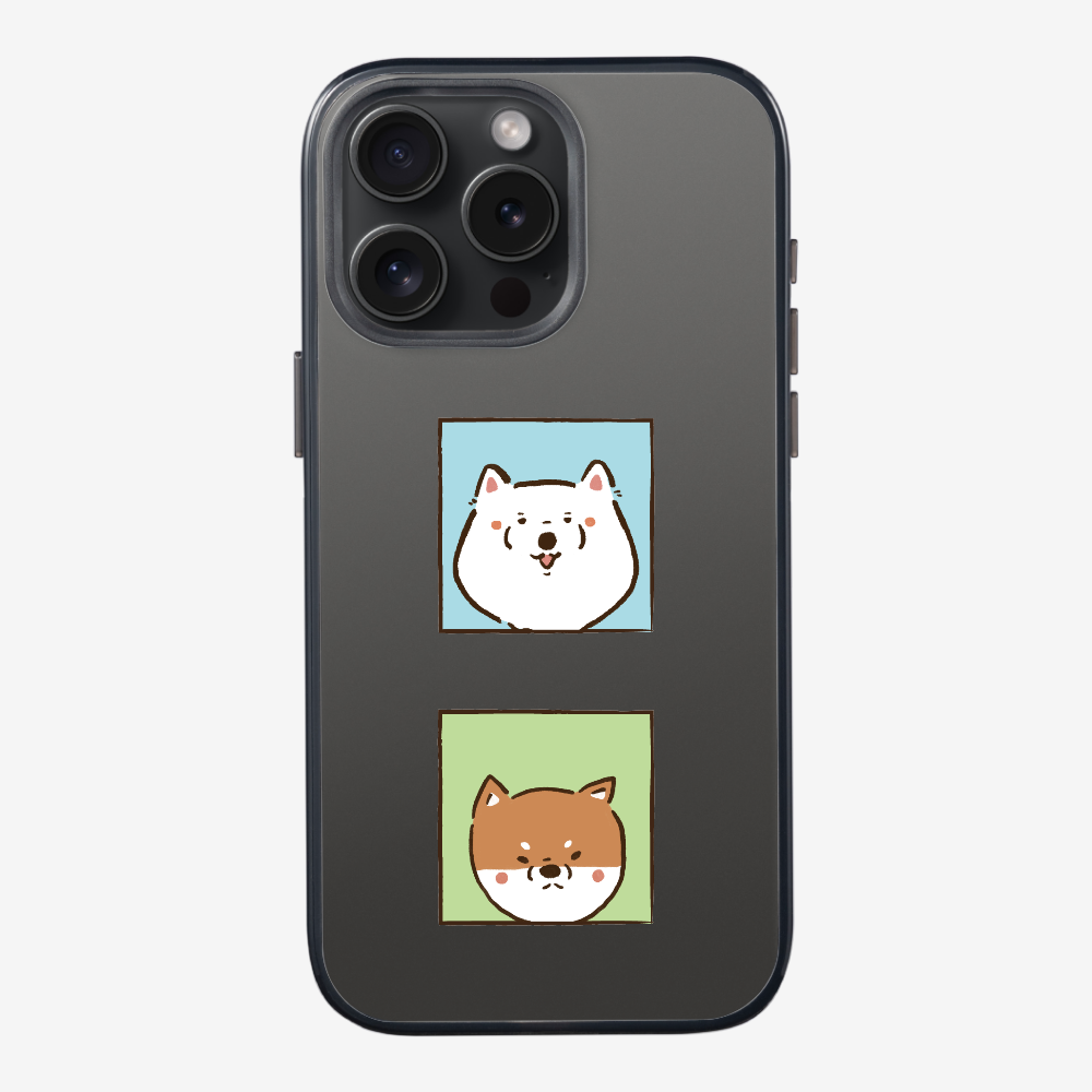 Samoyed and Shiba Inu Phone Case