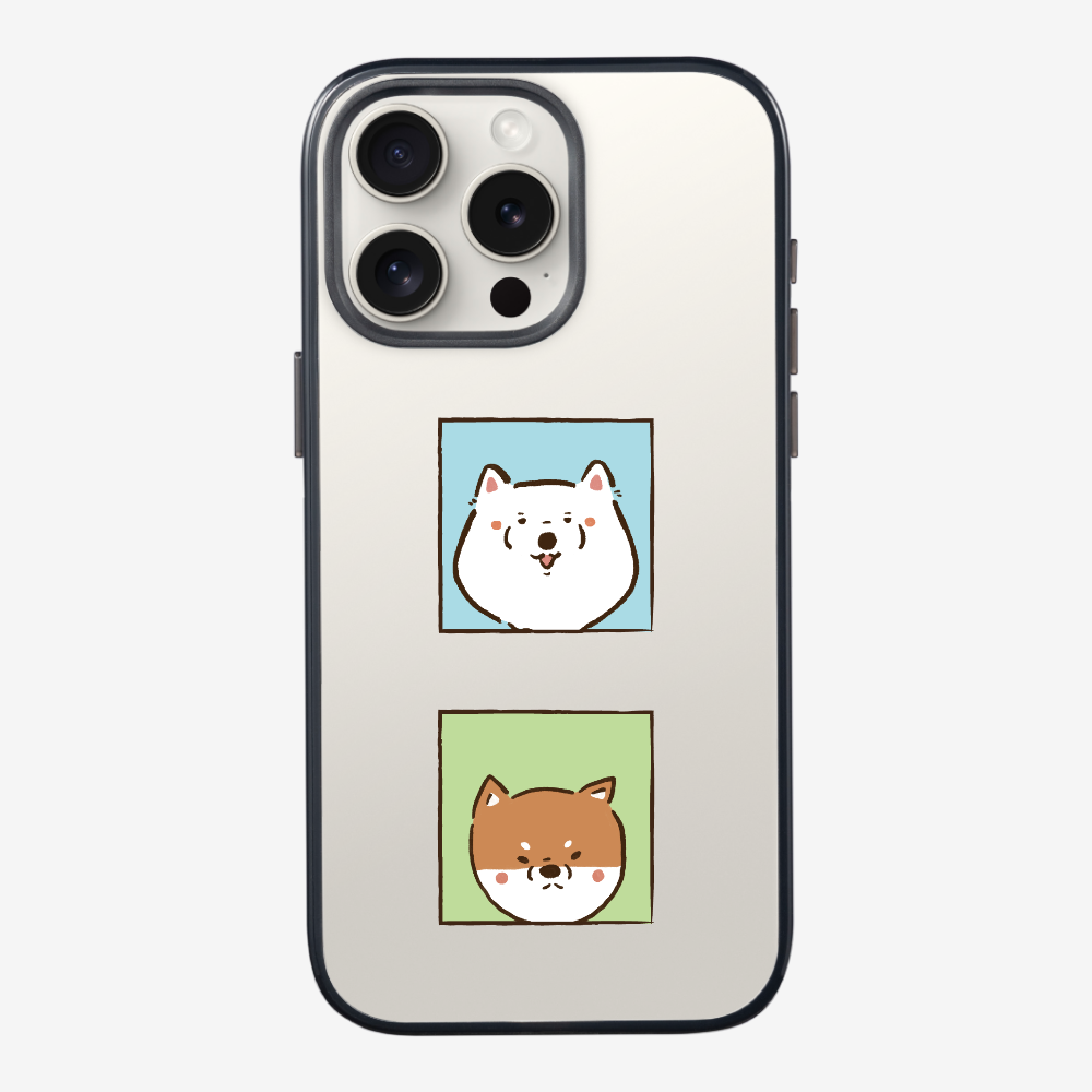 Samoyed and Shiba Inu Phone Case