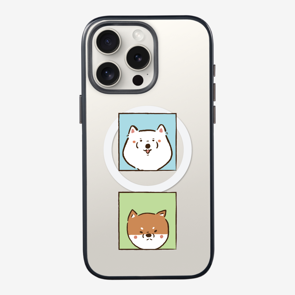 Samoyed and Shiba Inu Phone Case