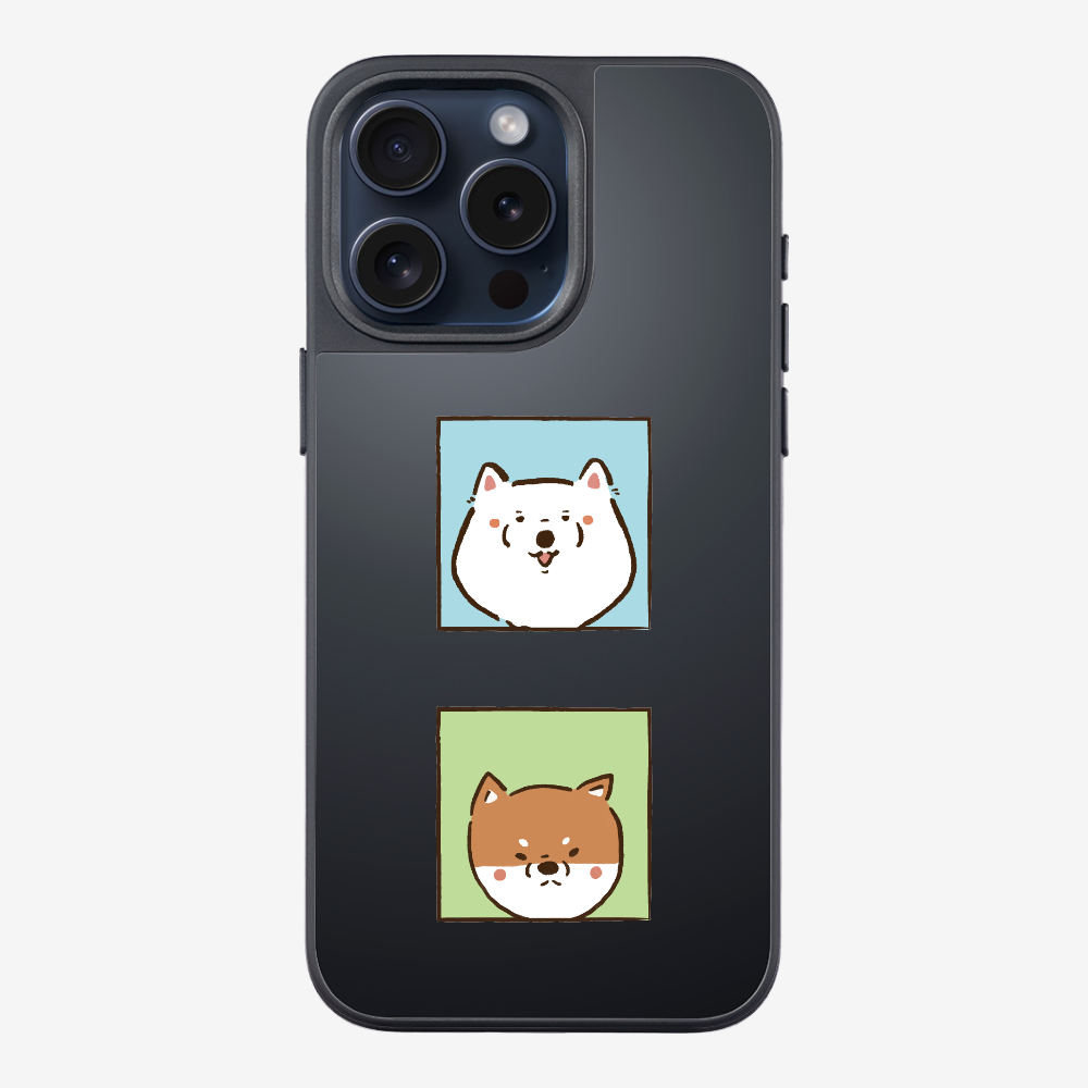 Samoyed and Shiba Inu Phone Case