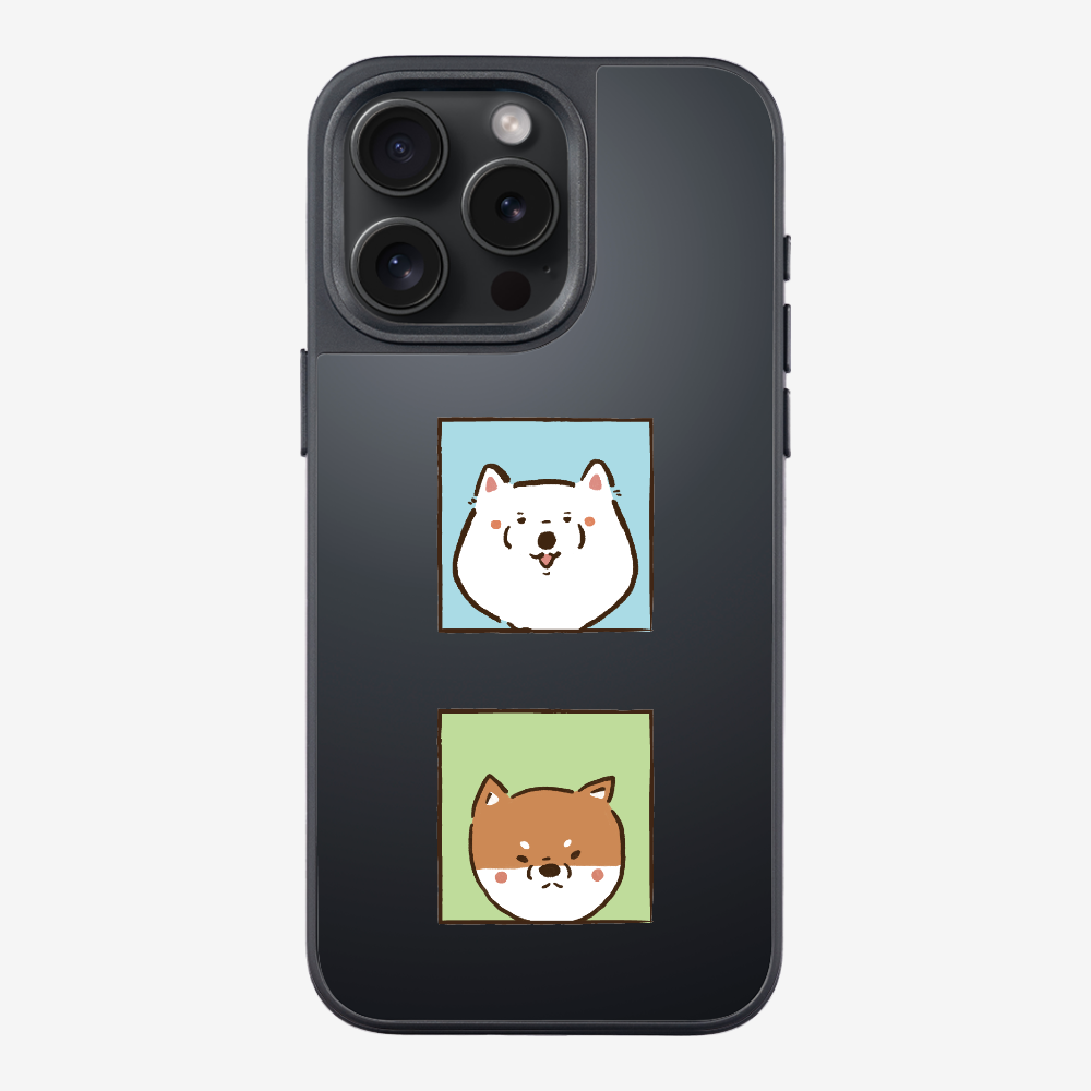 Samoyed and Shiba Inu Phone Case