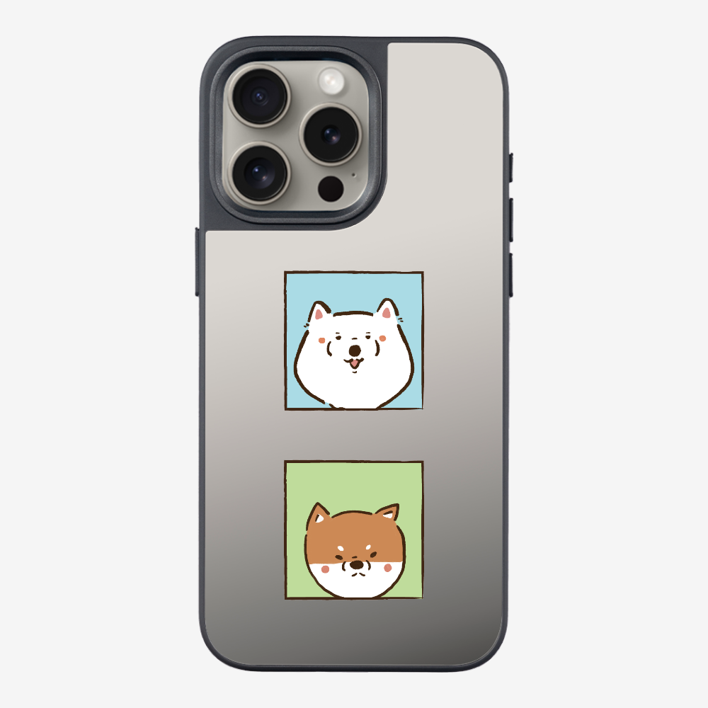 Samoyed and Shiba Inu Phone Case
