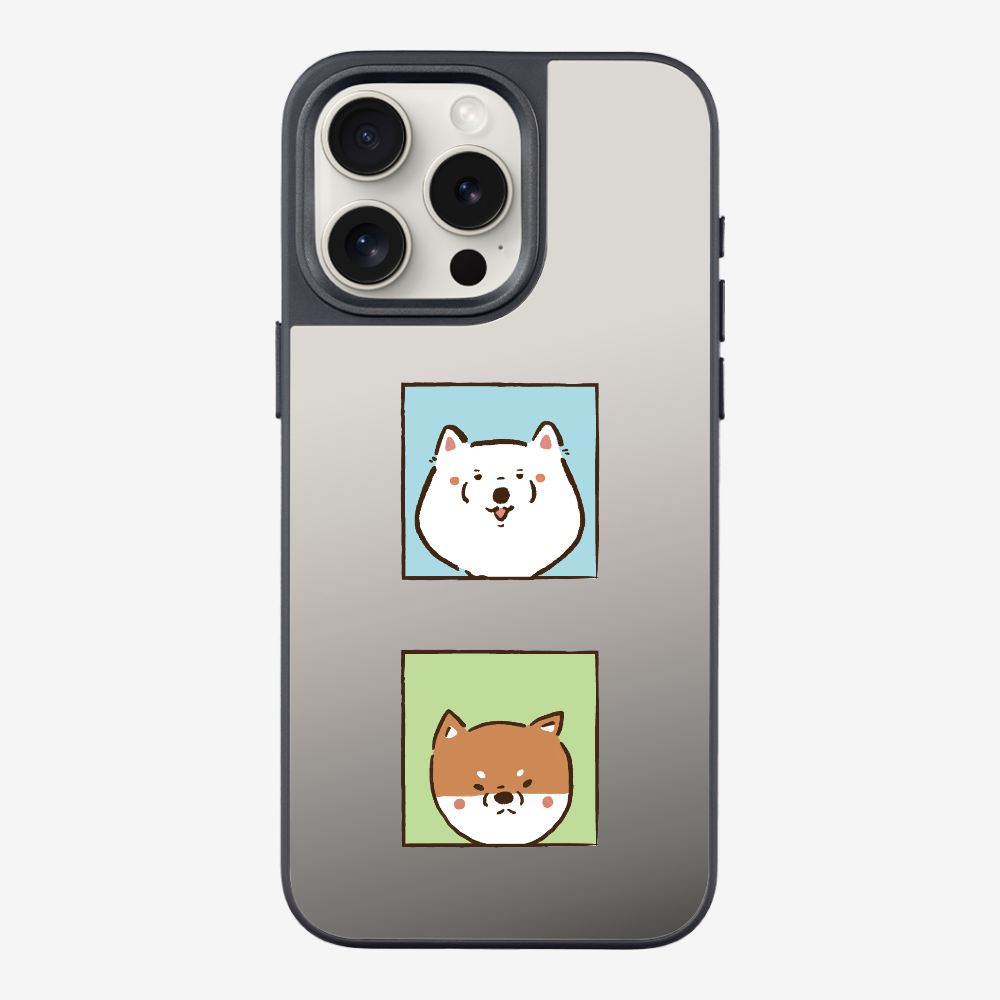 Samoyed and Shiba Inu Phone Case