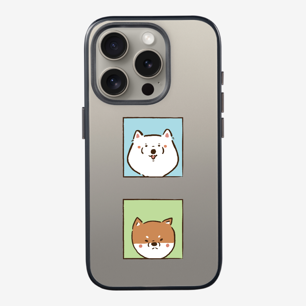 Samoyed and Shiba Inu Phone Case