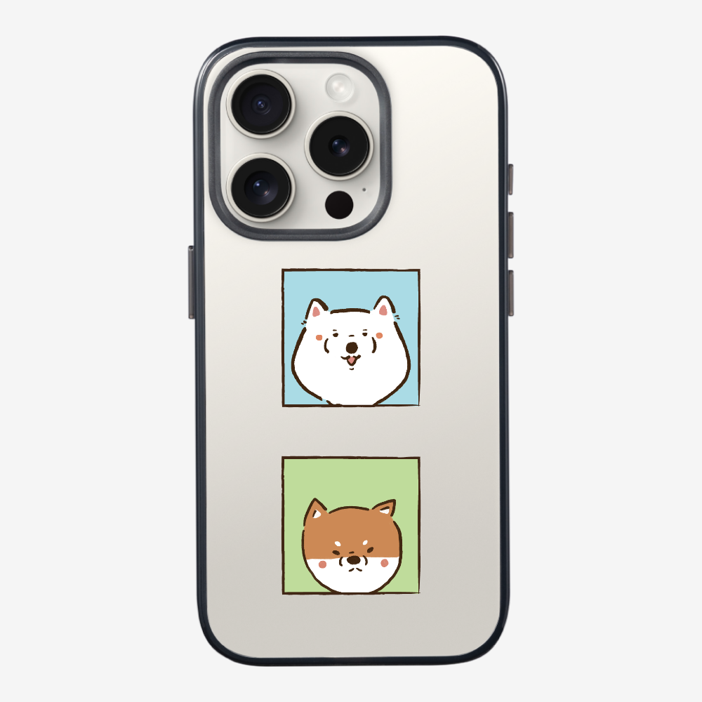 Samoyed and Shiba Inu Phone Case