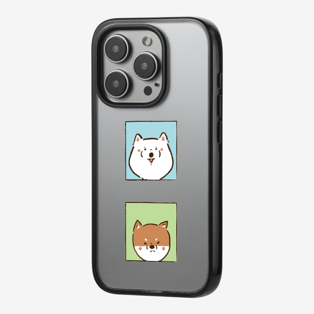 Samoyed and Shiba Inu Phone Case