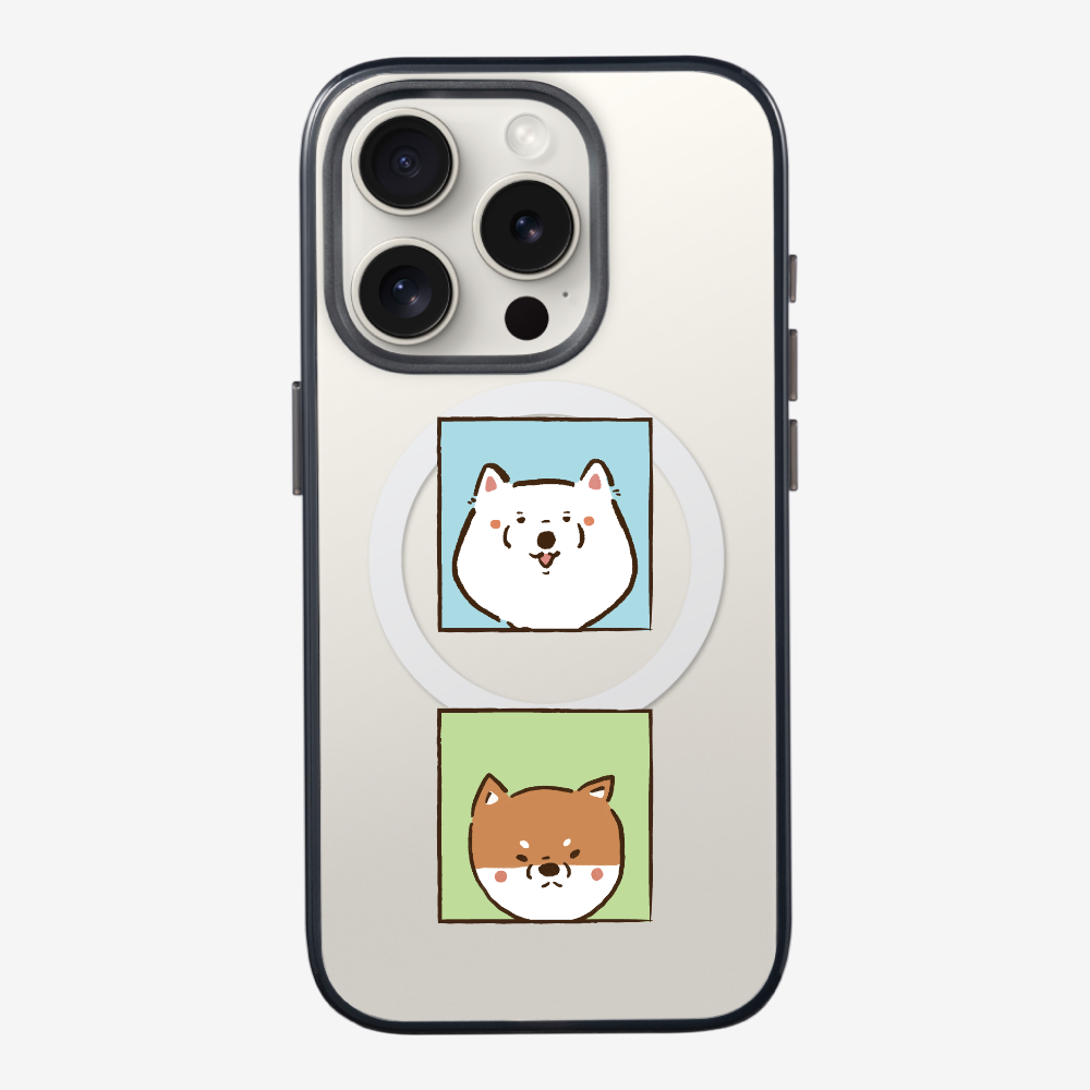 Samoyed and Shiba Inu Phone Case
