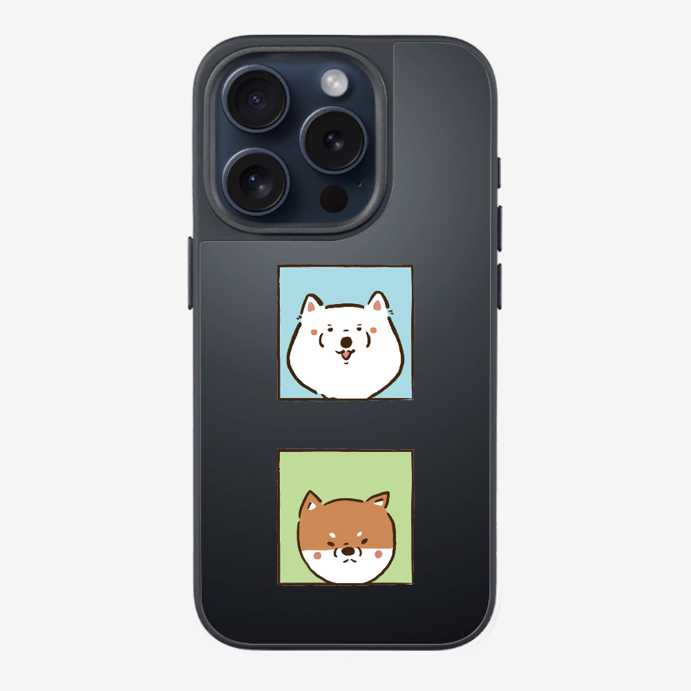 Samoyed and Shiba Inu Phone Case