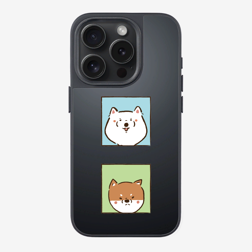Samoyed and Shiba Inu Phone Case