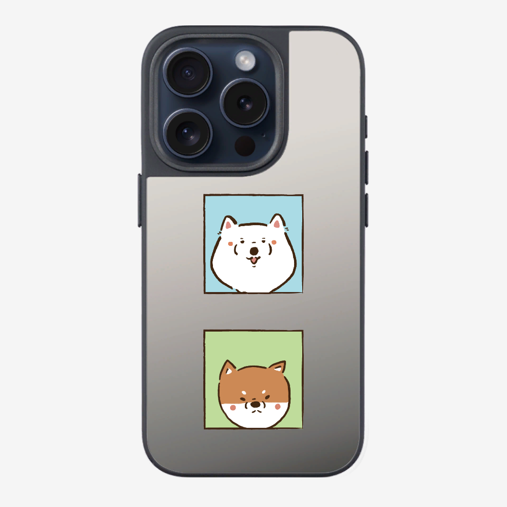 Samoyed and Shiba Inu Phone Case