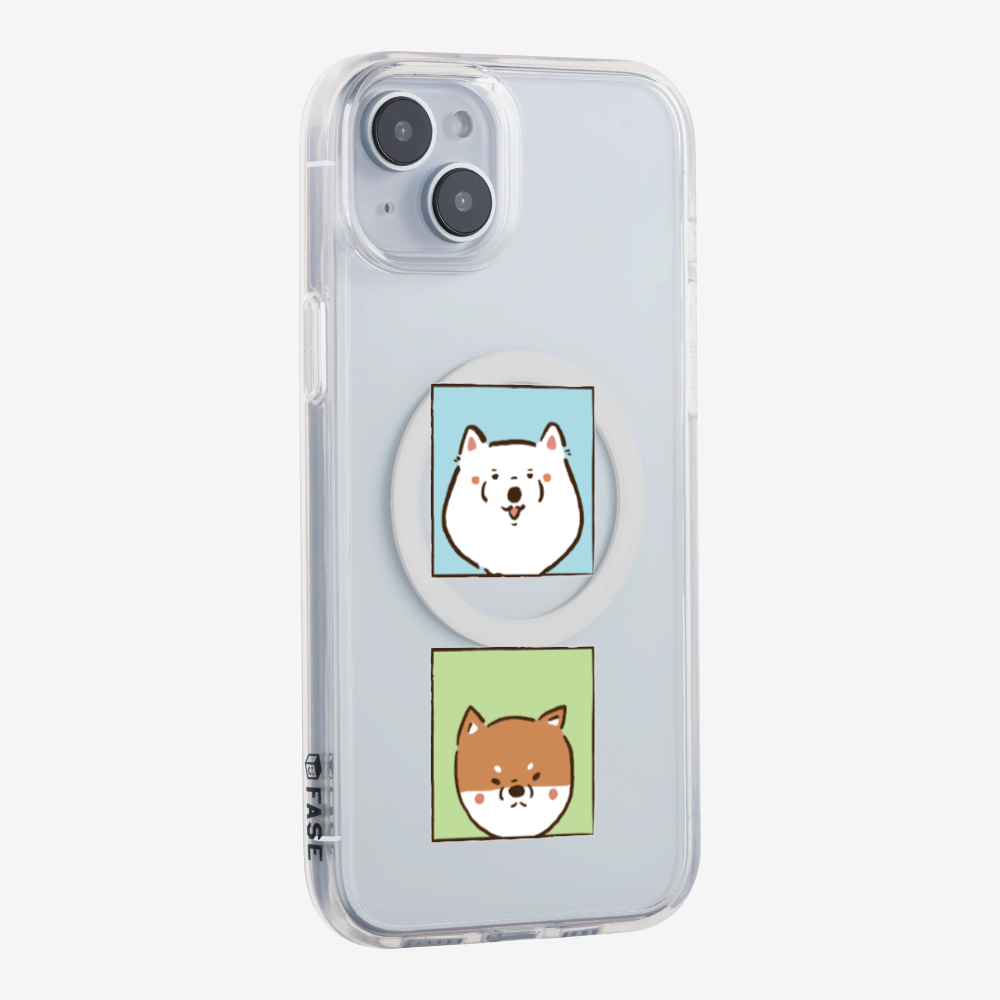 Samoyed and Shiba Inu Phone Case