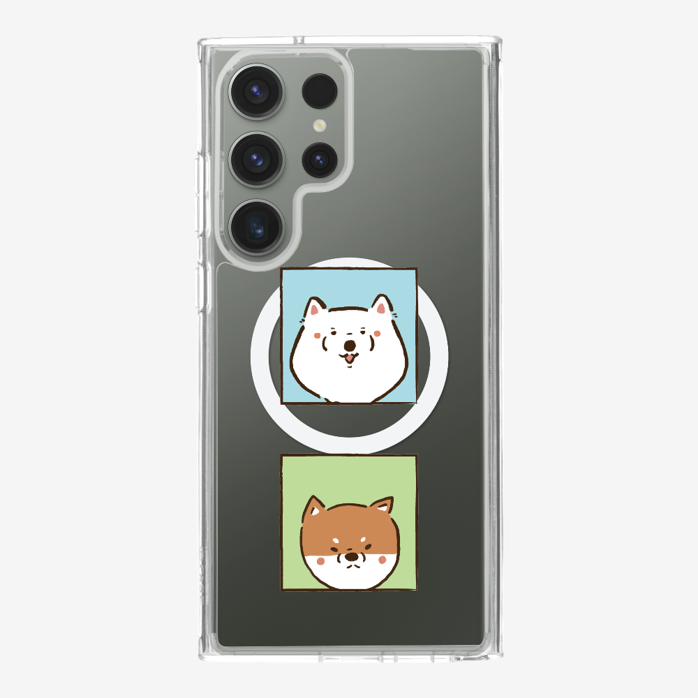 Samoyed and Shiba Inu Phone Case