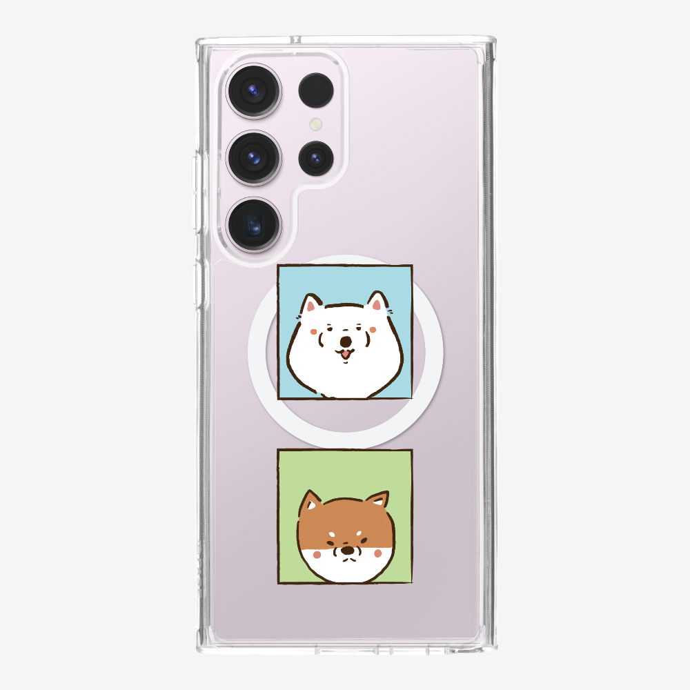 Samoyed and Shiba Inu Phone Case