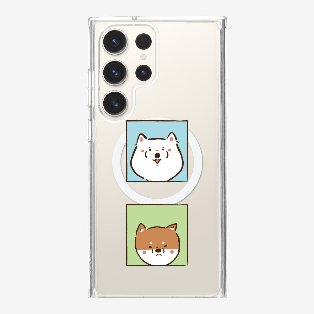 Samoyed and Shiba Inu Phone Case