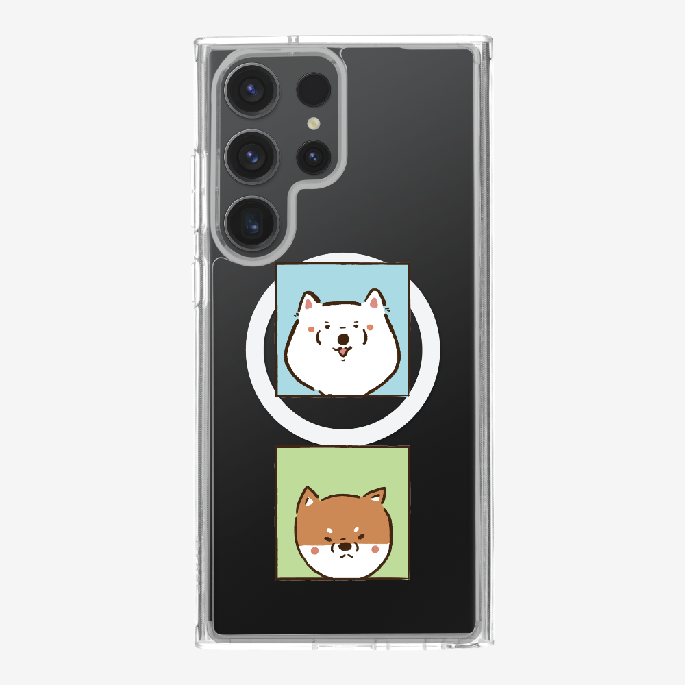 Samoyed and Shiba Inu Phone Case