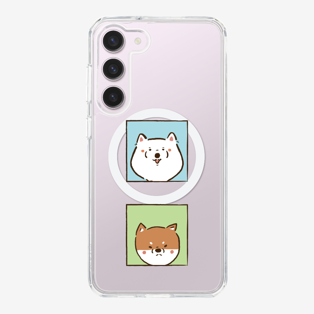 Samoyed and Shiba Inu Phone Case