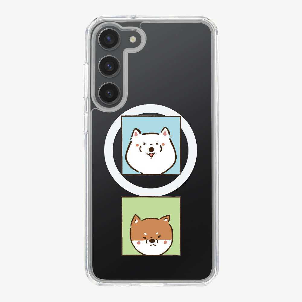 Samoyed and Shiba Inu Phone Case