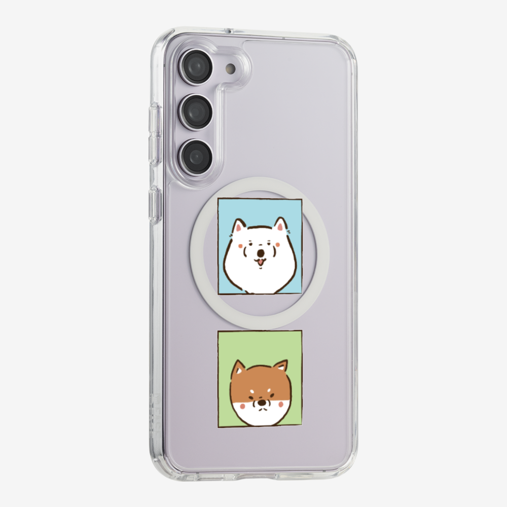 Samoyed and Shiba Inu Phone Case