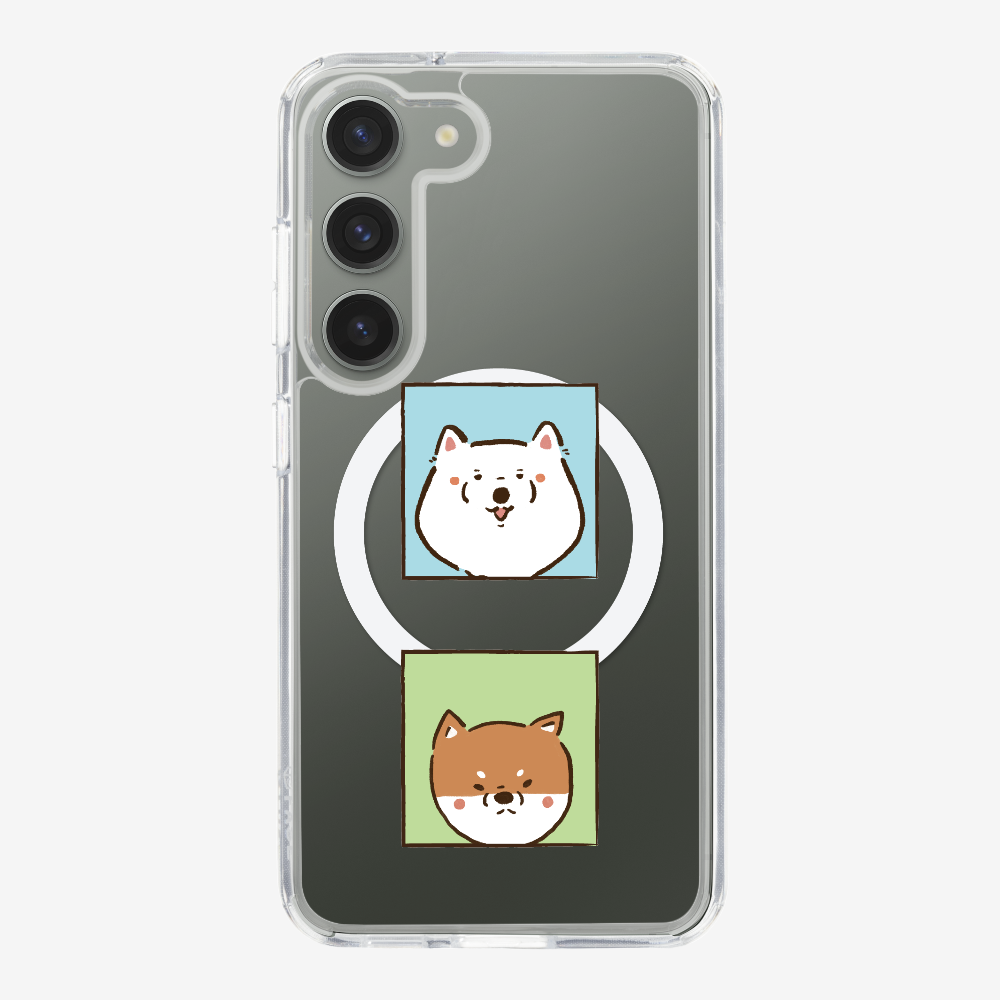 Samoyed and Shiba Inu Phone Case