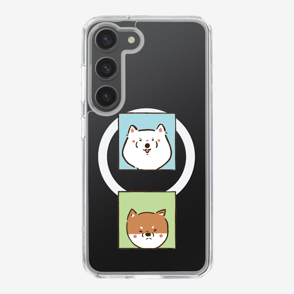 Samoyed and Shiba Inu Phone Case