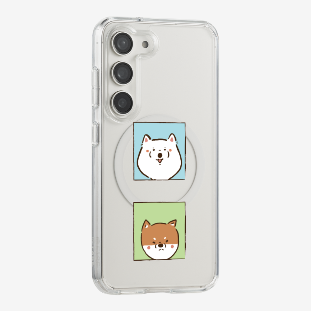 Samoyed and Shiba Inu Phone Case